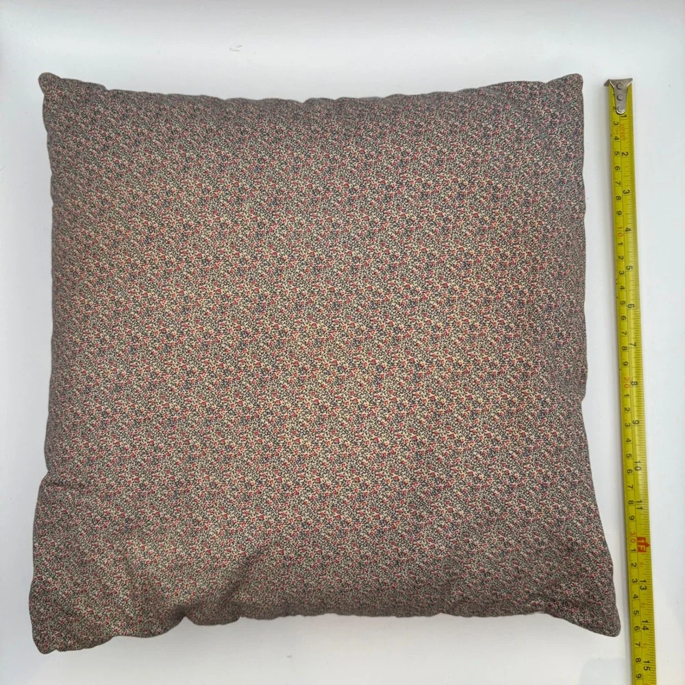 Vtg Quilted Heart Pillow Cottagecore Calico Floral Country Patchwork Cushion 15